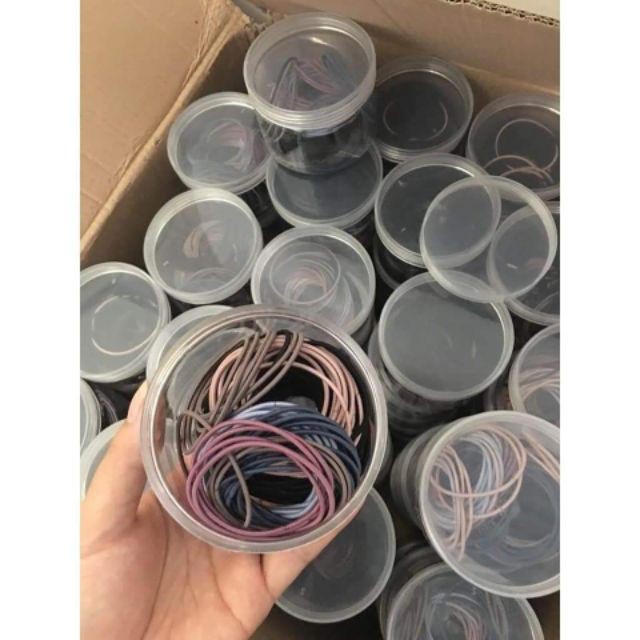 Hộp 100 chiếc chun buộc tóc.