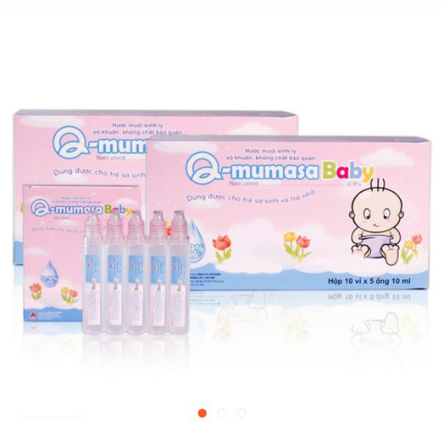 Nước muối sinh lý vô khuẩn cho bé Q-mumasa Baby