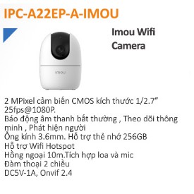 Camera 360 độ IP Wifi Imou Ranger  A22EP Full HD 1080P xoay 360 chính hãng bảo hành 2 năm