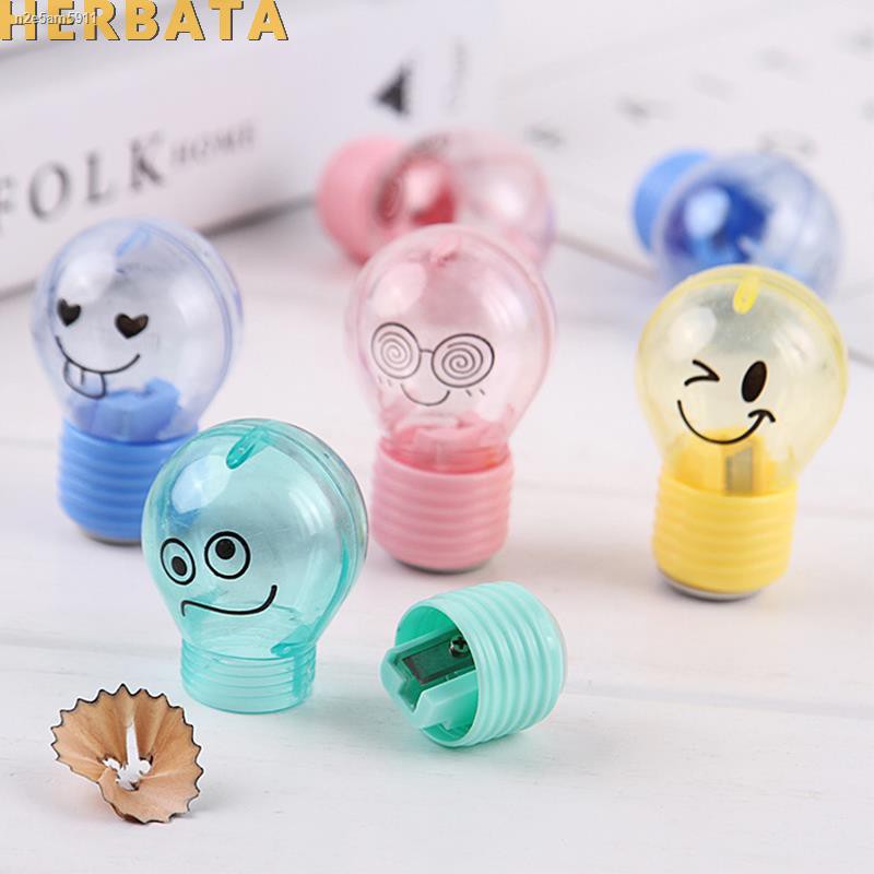 bền✢Miễn phí Vận chuyển Văn phòng phẩm Sáng tạo Bóng đèn Hình dạng Bút chì Chuốt Mài Bút Chì Chuốt Bút Chì Một Lỗ Máy S