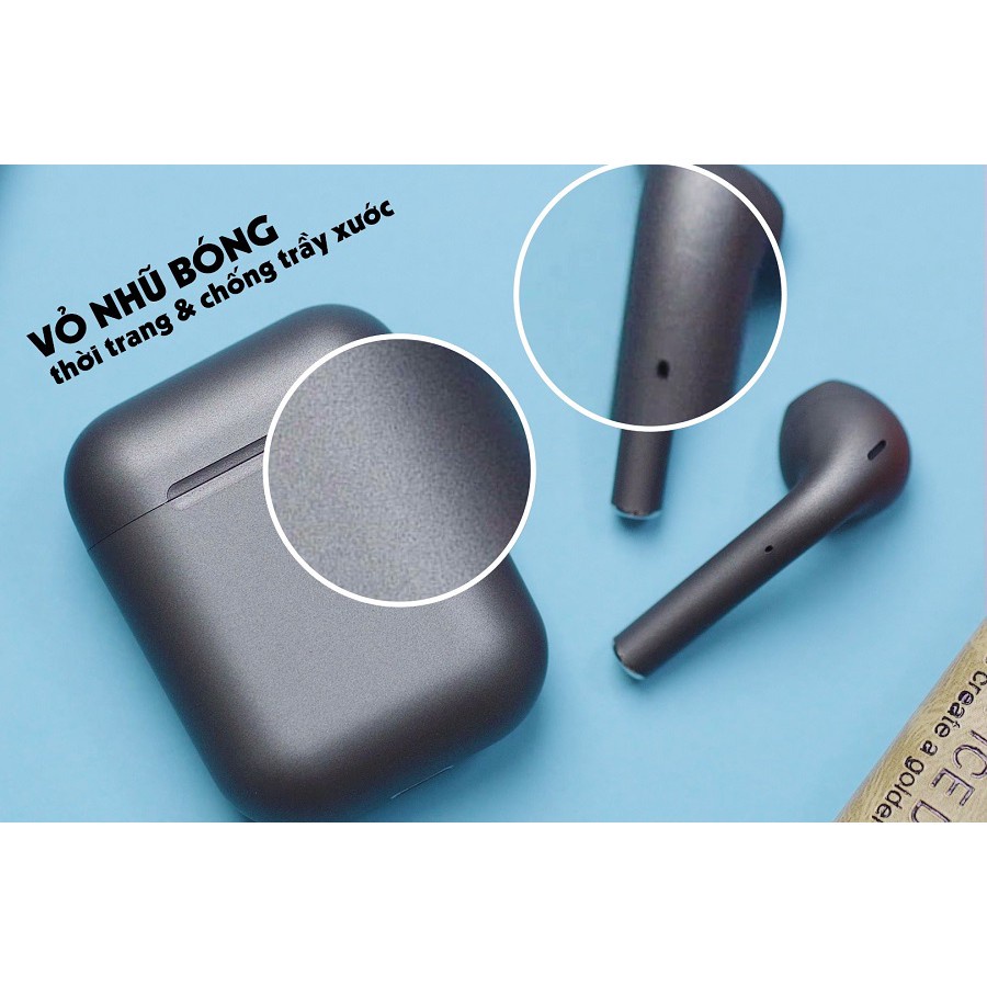 Tai nghe bluetooth không dây Inpods i12 TWS nút cảm ứng âm thanh HIFI có mic đàm thoại