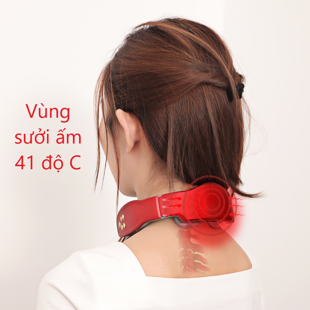 Máy massage cổ xung điện vai gáy cao cấp , Máy mát xa cổ vai gáy YC-501D Kèm Remote &amp; Tấm xung điện - Bảo hành 1 đổi 1