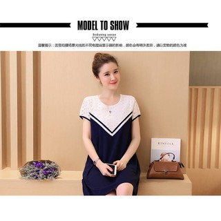 Váy Bầu Đen Phối Ren Nổi