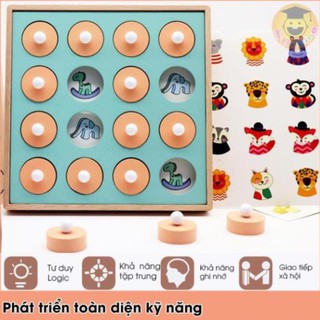 Đồ chơi thông minh 💥freeship-qùa tặng🎁 đồ chơi bằng gỗ tìm cặp hình giống nhau luyện trí nhớ phát triển tư duy