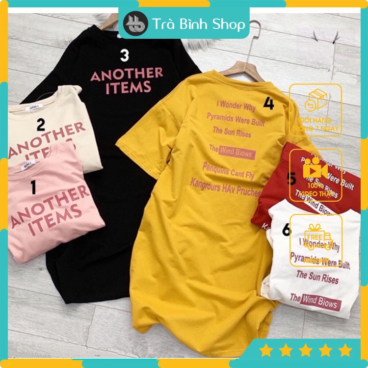 Váy Suông Form Rộng Dáng Dài Họa Tiết Chữ Another