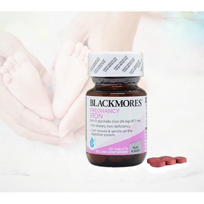 Sắt Bà Bầu Blackmores Iron Pregnancy Lọ 30 viên [Úc]