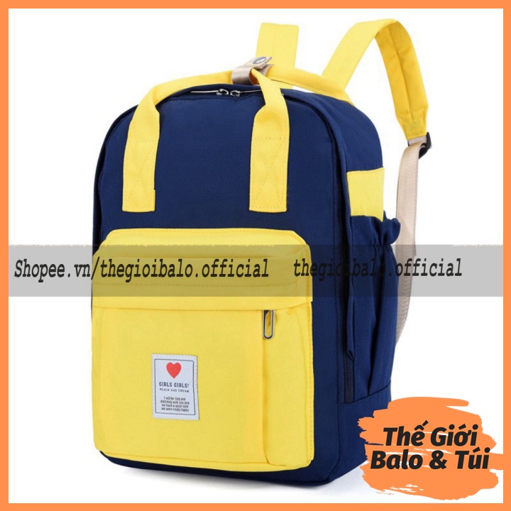 Balo cặp ulzzang basic nữ thời trang đi học đi chơi du lịch giá rẻ đựng vừa laptop canvas KOREAN| thegioibalo