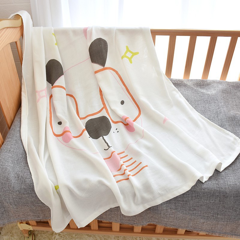 Chăn/Mền Lụa Cho Bé - Khăn Cotton Mỏng Mềm Cho Bé