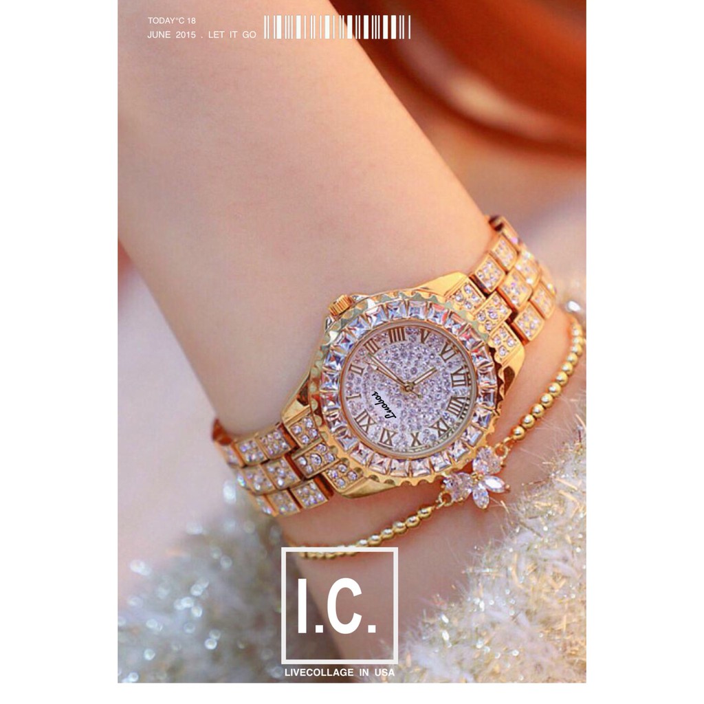 ĐỒNG HỒ NỮ LUOBOS MẶT ĐÍNH HẠT XOÀN DHK204 CỰC ĐẸP HOT 2020 | BigBuy360 - bigbuy360.vn