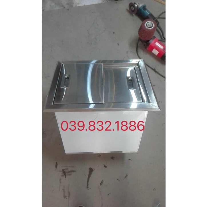 Thùng đá cao cấp Inox 304 âm quầy Bar