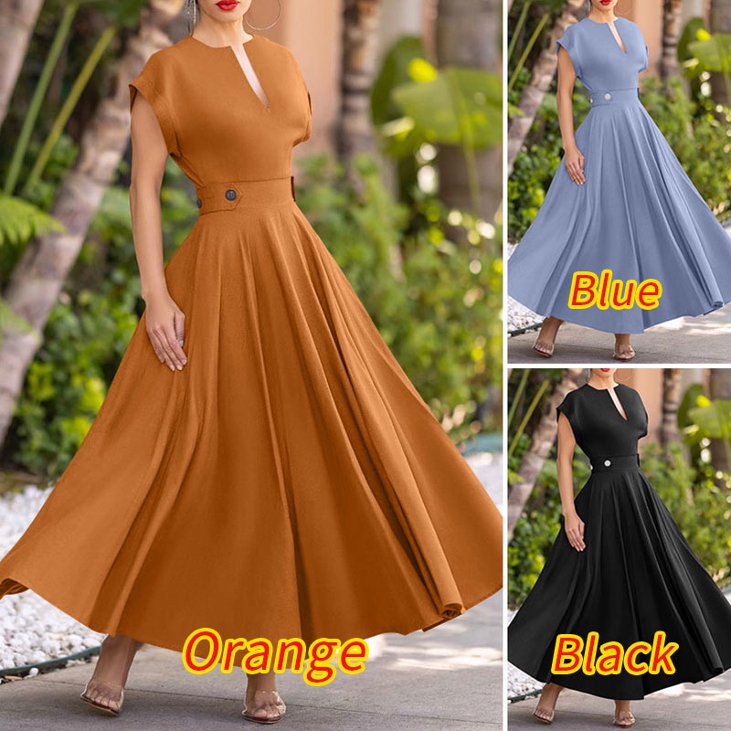 Đầm Zanzea dài tay cổ chữ V phong cách Hàn Quốc thời trang dành cho nữ