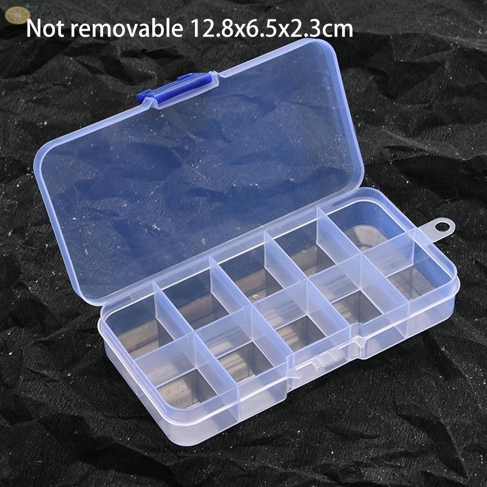 Hộp Nhựa Trong Suốt 10 / 15 Ngăn Đựng Trang Sức Tiện Dụng