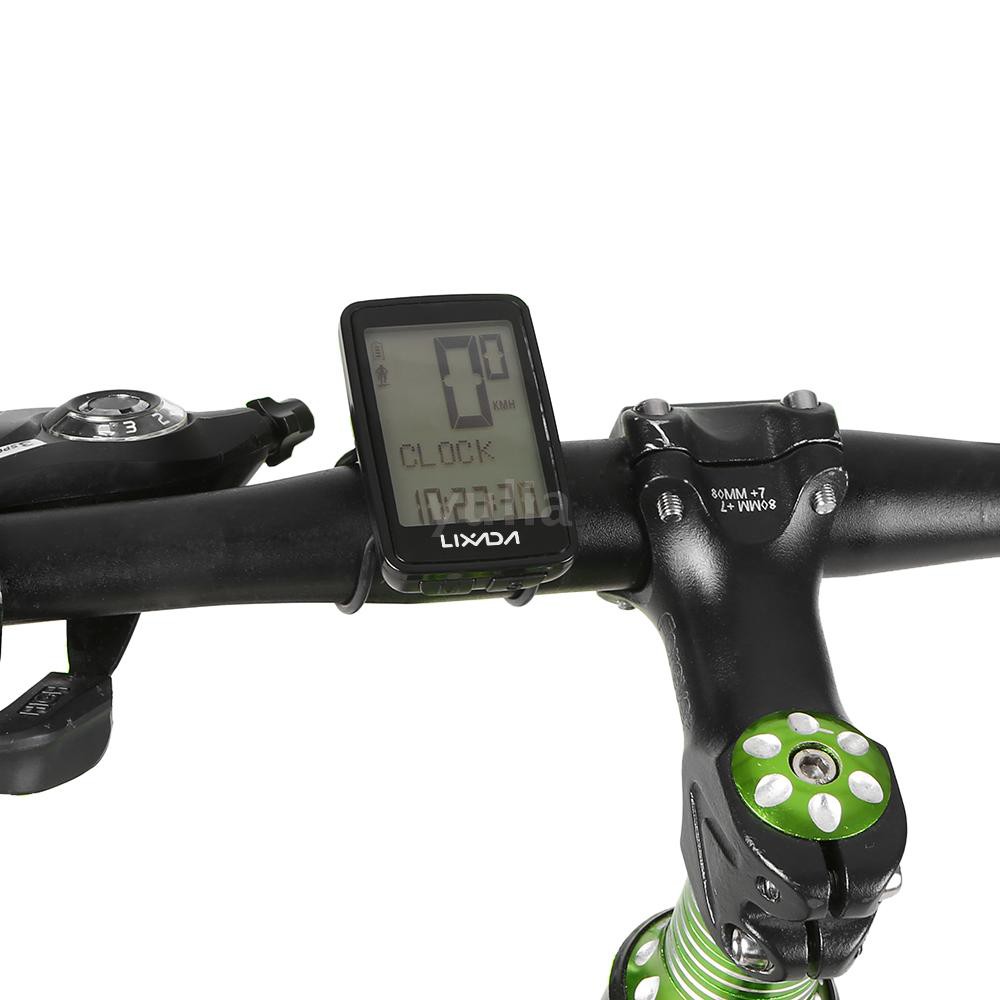 Đồng hồ đo tốc độ 21 chức năng không dây có thể sạc lại USB Lixada cho xe đạp