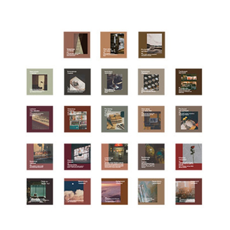 Hộp 46 Miếng Dán Trang Trí Thiệp/Sổ Tay/Sổ Tay Thủ Công