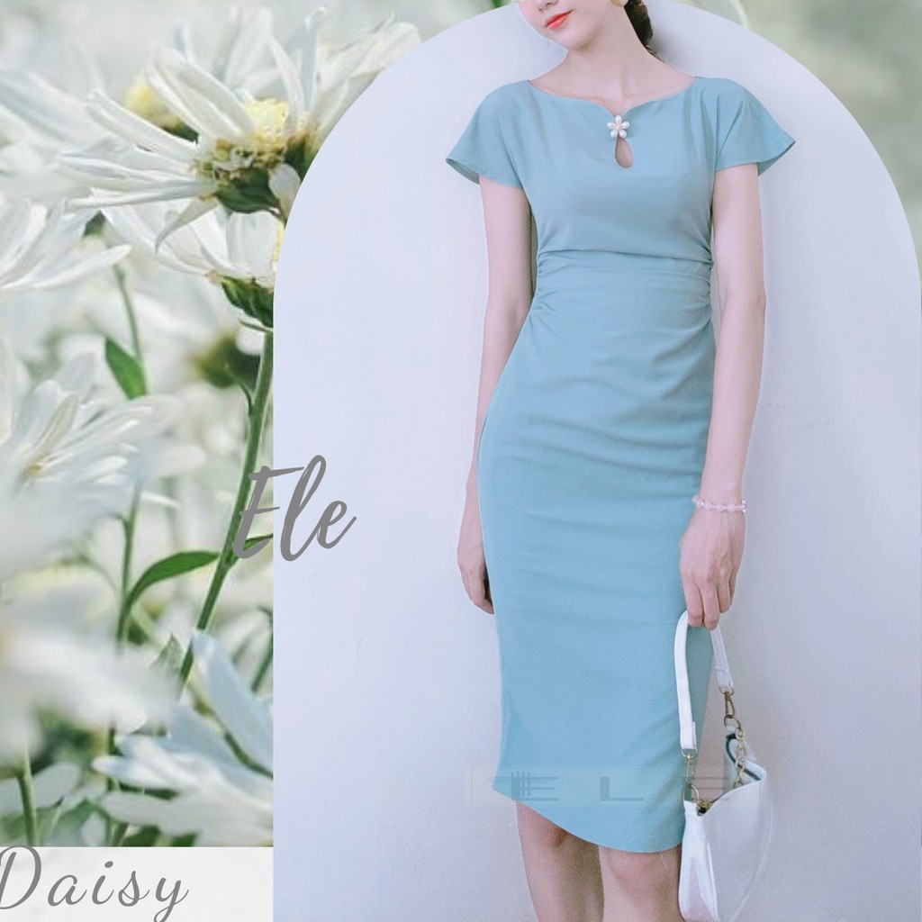 DAISY DRESS- Đầm body ELE đính hoa cúc thanh lịch, nữ tính cho nàng
