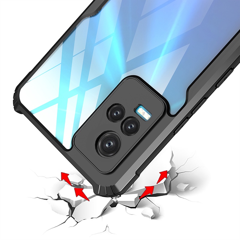 Ốp điện thoại acrylic màu trong suốt cho VIVO Y21 Y21S Y33S Y20 Y20i Y20S G Y20A Y20G Y20T Y12S Y12A 2021 Y50 Y30i Y31