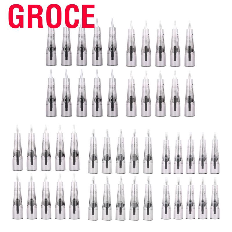 Groce 10Pcs Makeup Microblading Needles Anaesthetic Free Eyebrow Lip Tattoo Needle Cartridges