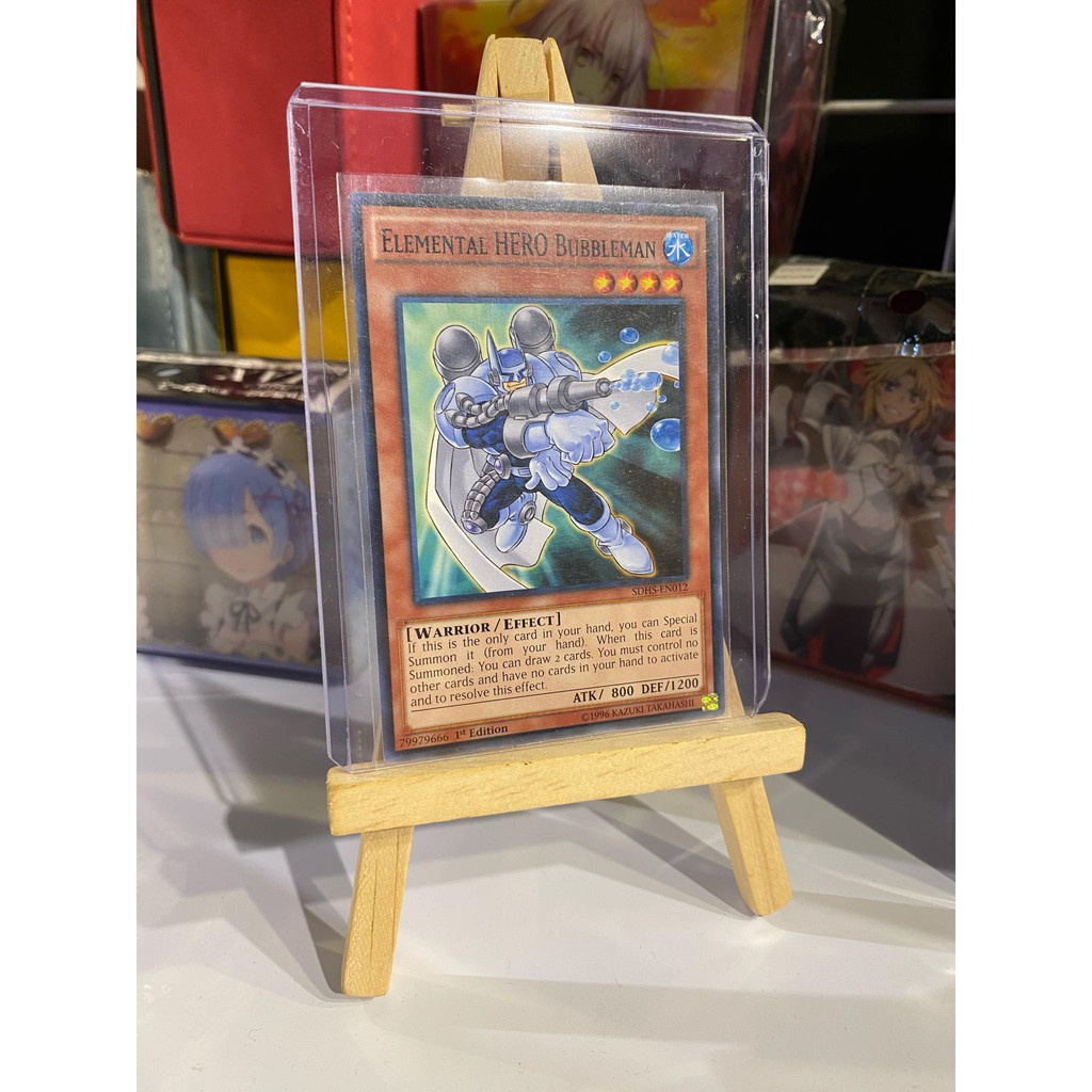 Lá bài thẻ bài Yugioh Elemental HERO Bubbleman - Tặng bọc bài nhựa bảo quản