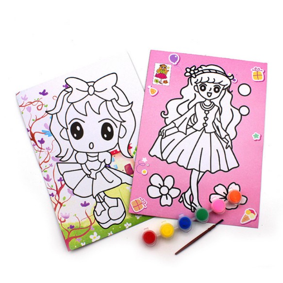 Bộ Vẽ Tranh Màu Nước Cho Bé, Bộ Đồ Chơi Cho Bé Tập Tô Màu, Giấy Cọ Vẽ Đồ Chơi Giáo Dục 02017