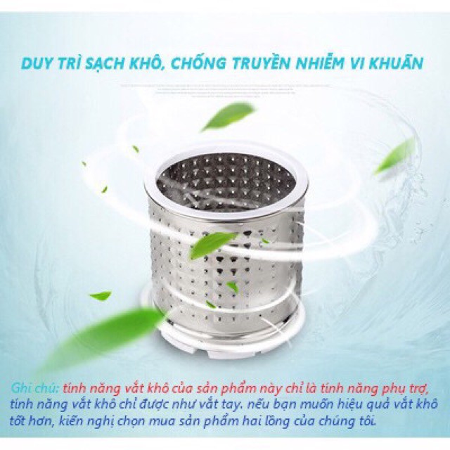 Máy giặt mini bán tự động nhà ít người và đồ em bé giặt tối đa 6,5kg smart_homehome gd156