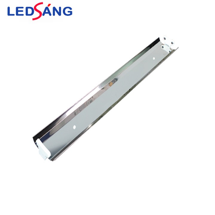 Máng đèn led 1.2m inox đôi có chóa phản quang - Máng phản quang 1.2m