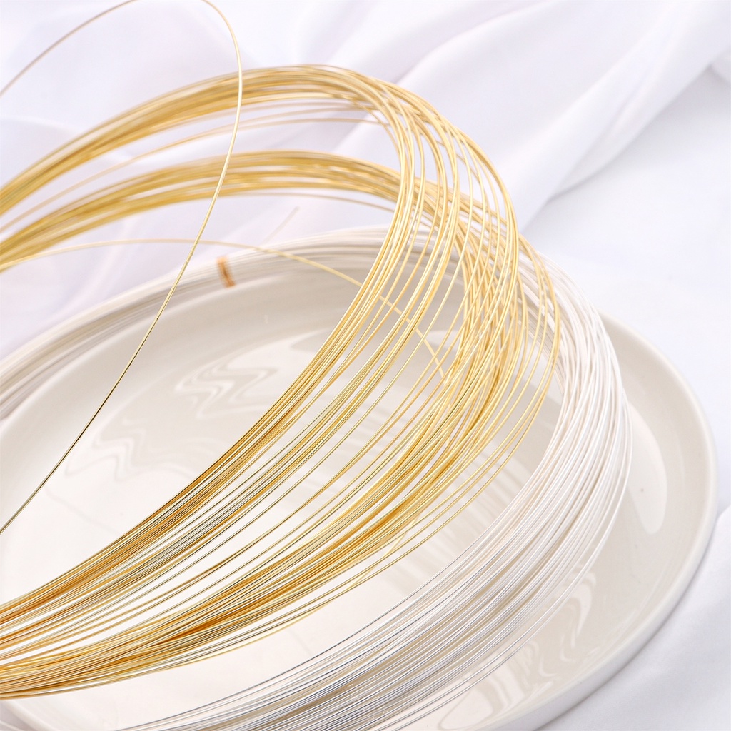 Cuộn Dây Đồng Mạ Vàng / Bạc 14K Dày Dặn 0.4 / 0.5 / 0.6 / 0.7 / 0.8mm Dùng Làm Trang Sức diy