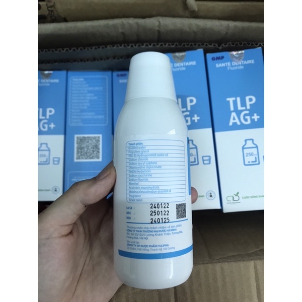 Nước Súc Miệng sát khuẩn Nano Bạc Sante Dentaire TLP AG+ dùng trong Nha khoa, chỉnh nha và vệ sinh hàng ngày hiệu quả