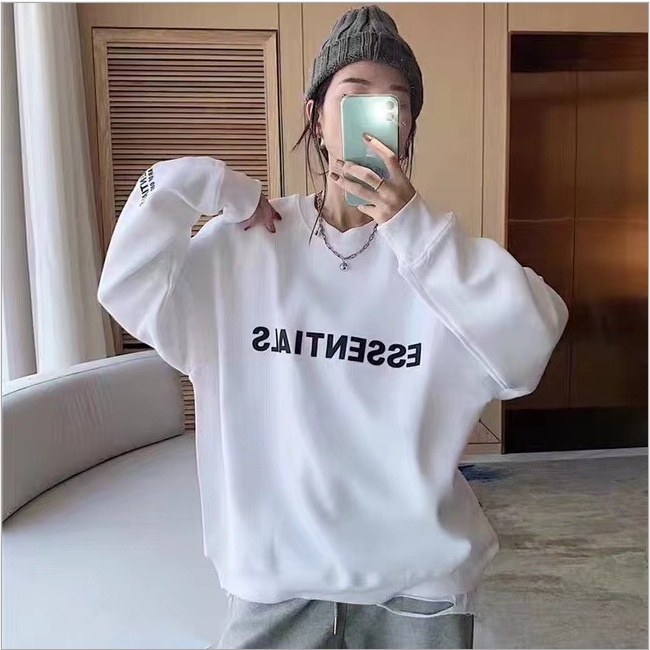 Áo Sweater Nam Nữ Essentials Nỉ Dài Tay Phong Cách Hàn Quốc Tay Dài Form Rộng | BigBuy360 - bigbuy360.vn