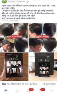 Dầu gội thảo dược nhuộm đen tóc Lich 5