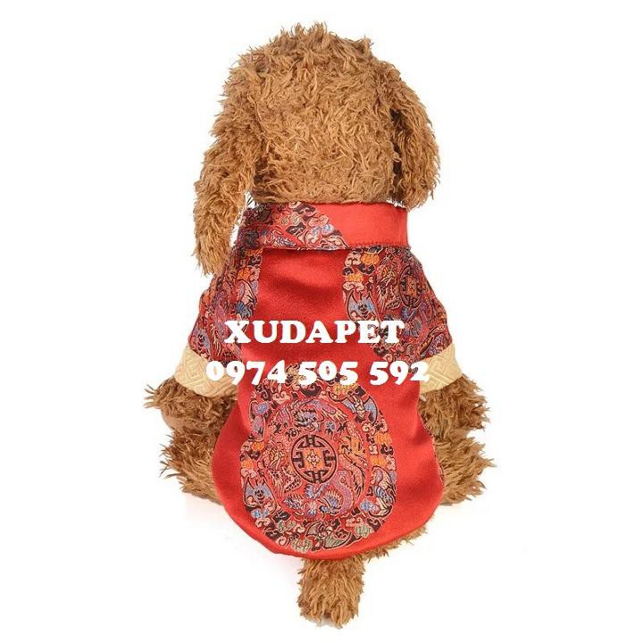 ÁO TẾT GẤM LỤA ĐỎ PHONG CÁCH TRUNG HOA XUDAPET – AGT7701