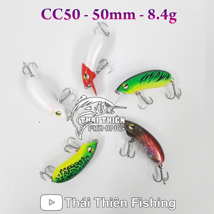 Mồi Giả CC50 Dài 50mm, Nặng 8.4g Dùng Câu Lure Cá Lóc Chẽm Mú