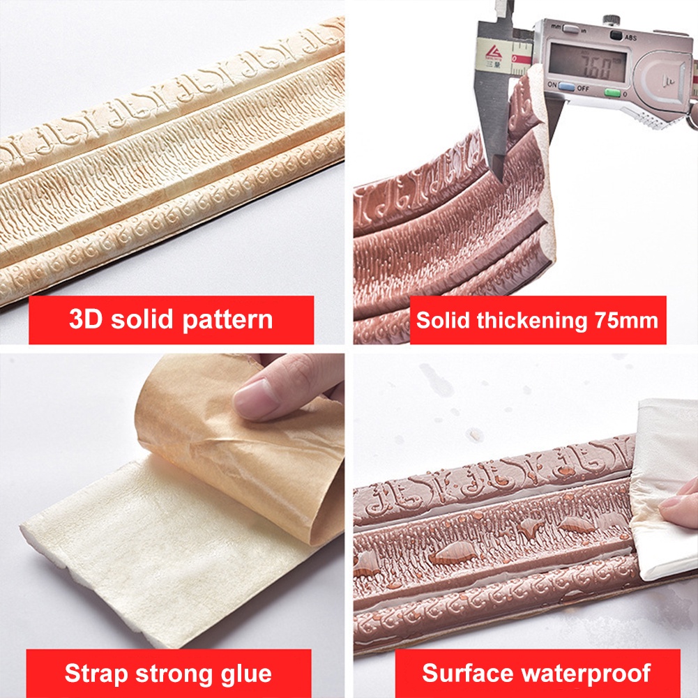 Góc Vòng Eo Nhãn Dán Trang Trí Tường Trang Trí Nội Thất Đường Viền Hộ Gia Đình Tường Nhãn Dán Trang Trí Nội Thất Đường Viền Bọt Bền Tường Dán Dải Nhãn Dán Tường Sáng Tạo