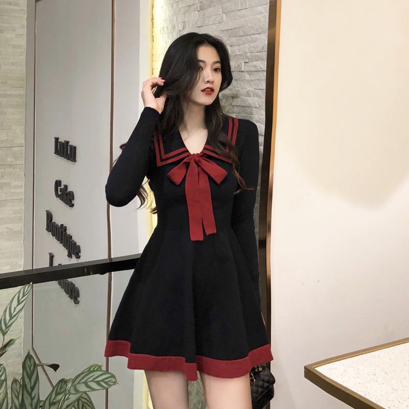 Sandro Moscoloni Fall/Winter Western Knit Skirt Girl Small Fragrance Fashion Waistline Joker Dress