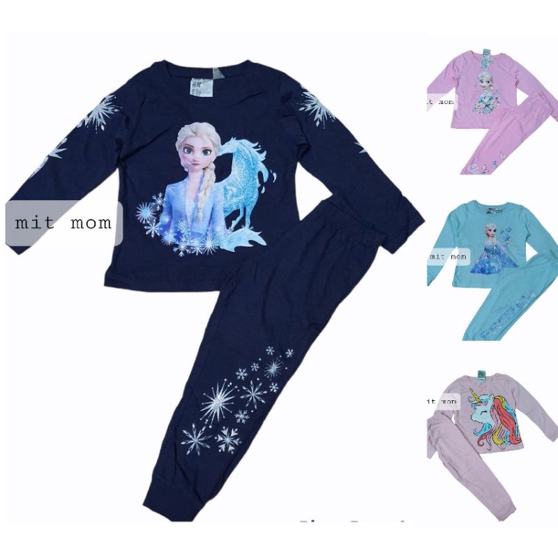 Bộ đồ công chúa else ♡ cotton dài tay cho bé gái 2 -10 tuổi ảnh thật @ bộ hm pony xuất khẩu bé gái