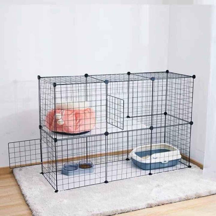 Chuồng Quây Thú Cưng Chó Mèo, Tấm Lưới Sắt Lắp Ghép Thông Minh Bán Tấm Lẻ ( Tặng Kèm 2 Chốt )