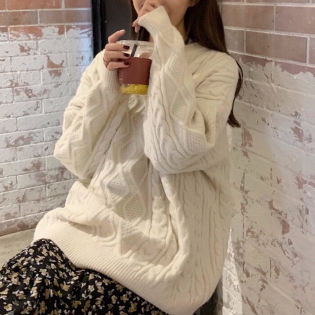 [Order] Áo len ulzzang vặn thừng-Freesize form rộng | BigBuy360 - bigbuy360.vn