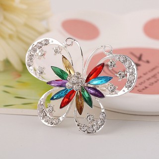 MBMM Hàng trả sỉ Trâm cài áo hình chú bướm đính pha lê nhiều màu thời trang