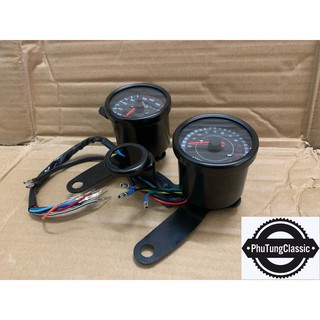 Đế đồng hồ đôi, kèm bắt ổ khóa, độ classic, cafe racer....