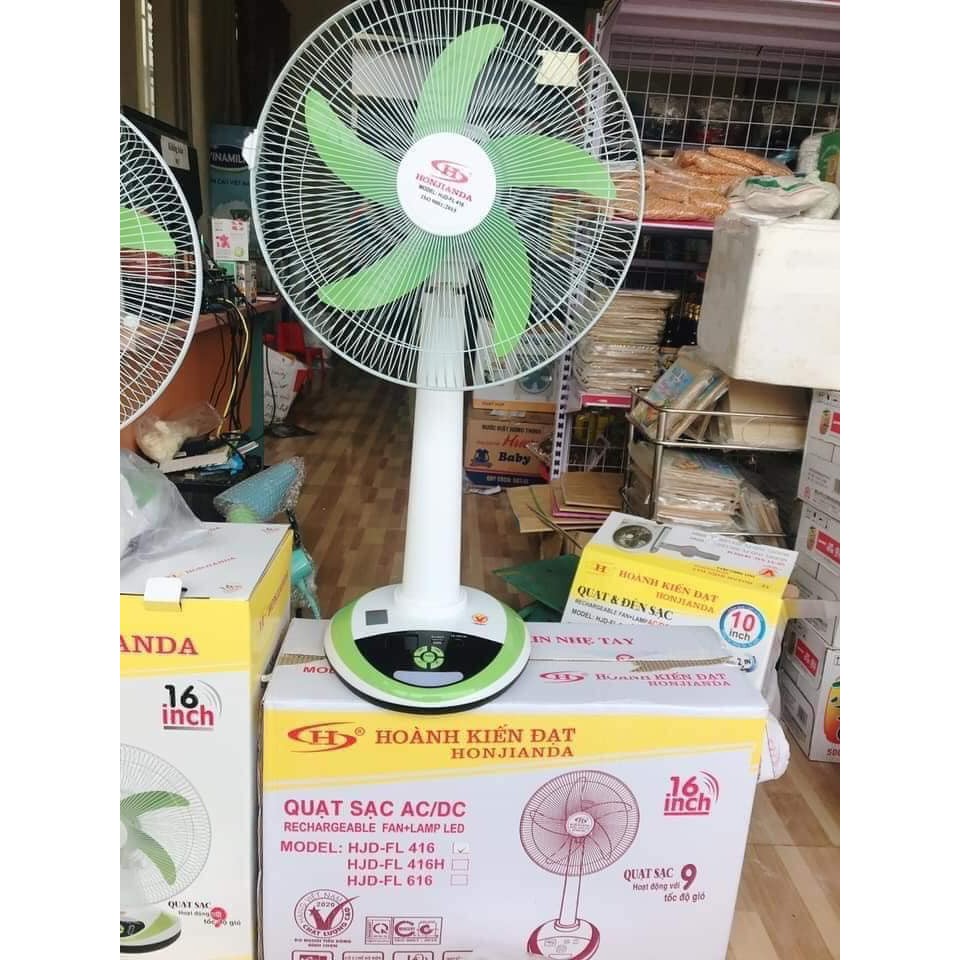 Quạt tích điện đa năng 18inch tích hợp đèn led và cổng sạc cho điện thoại | BigBuy360 - bigbuy360.vn