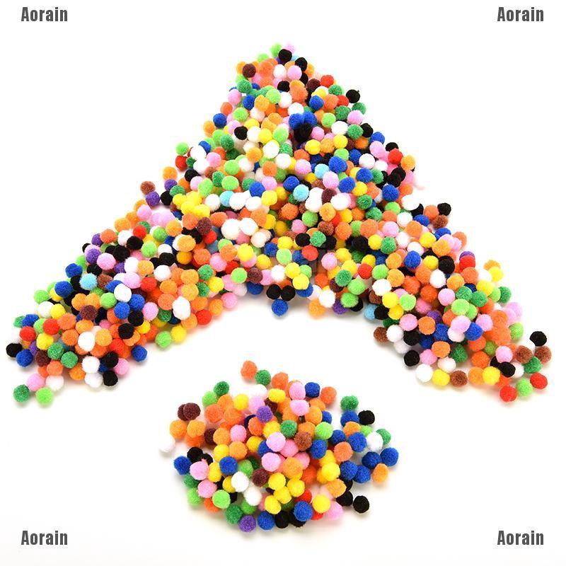 Bộ 1000 Bông Pompom 10mm Nhiều Màu Sắc Xinh Xắn Cho Bé
