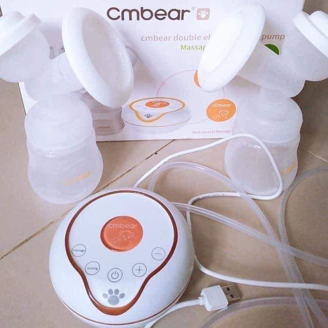 Máy Hút Sữa Điện Đôi Cmbear 9 Cấp Độ Hút Có Matxa BH 12 Tháng Có Pin Sạc.