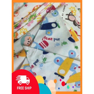 Combo 10 yếm cotton 2 lớp cho bé