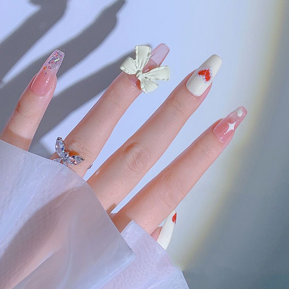 [Hàng mới về] Phụ kiện hạt nơ trang trí móng tay nghệ thuật nhiều màu sắc