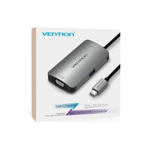Type C - Cáp chuyển đổi Type-C ra VGA/USB3.0/Type-C PD Vention CGJHA