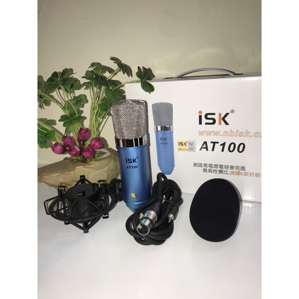 Bộ Sound Card H9 + Micro Thu Âm ISK AT100 - Chính Hãng Có Mã Vạch