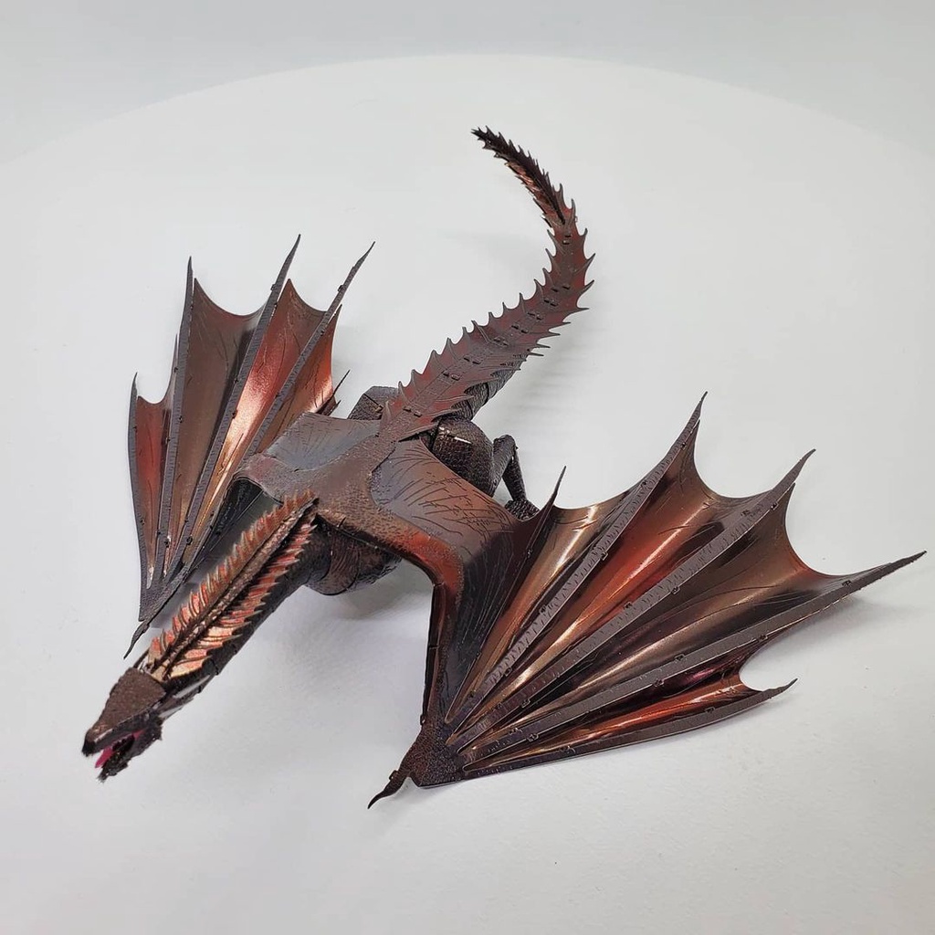 Mô Hình Lắp Ghép 3D Kim Loại Rồng Lửa Drogon