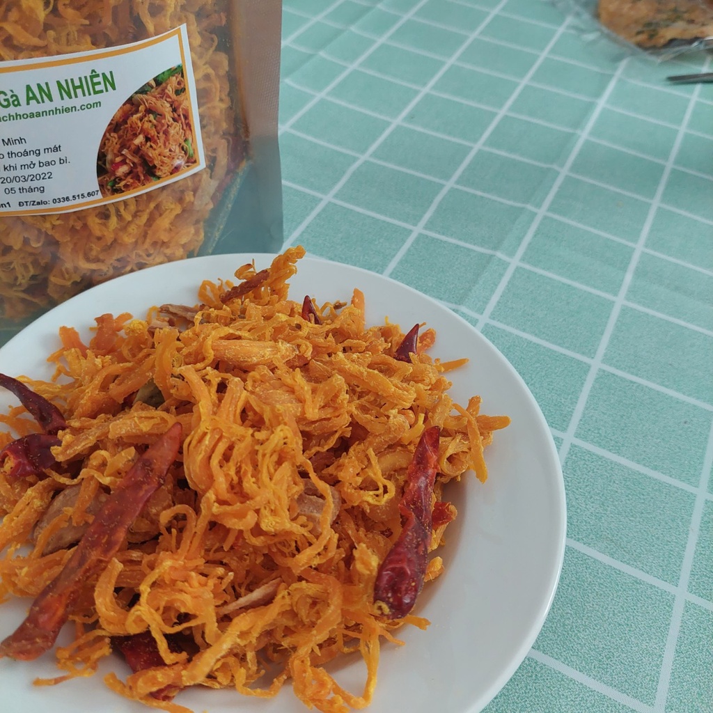 Khô gà bơ tỏi 500gr đồ ăn vặt An Nhiên
