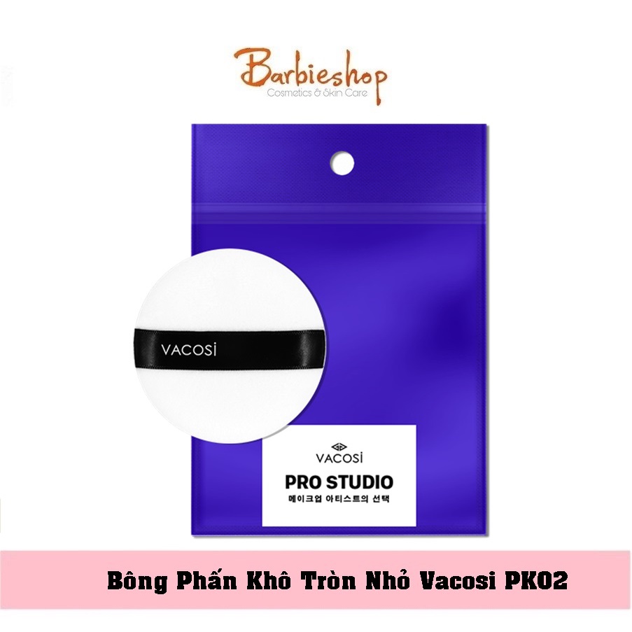 Bông Phấn Khô Tròn Nhỏ Vacosi PK02