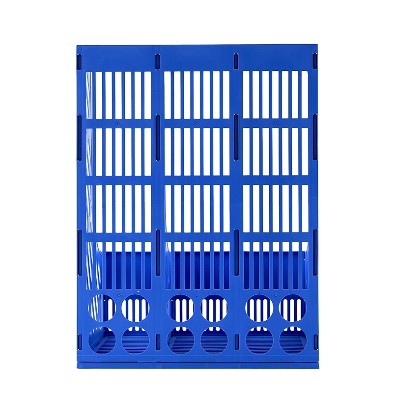 Kệ đựng tài liệu - giá đựng tài liệu văn phòng phẩm để bàn loại 3 ngăn màu Xanh Biển HR 312 - HOKAMI STORE