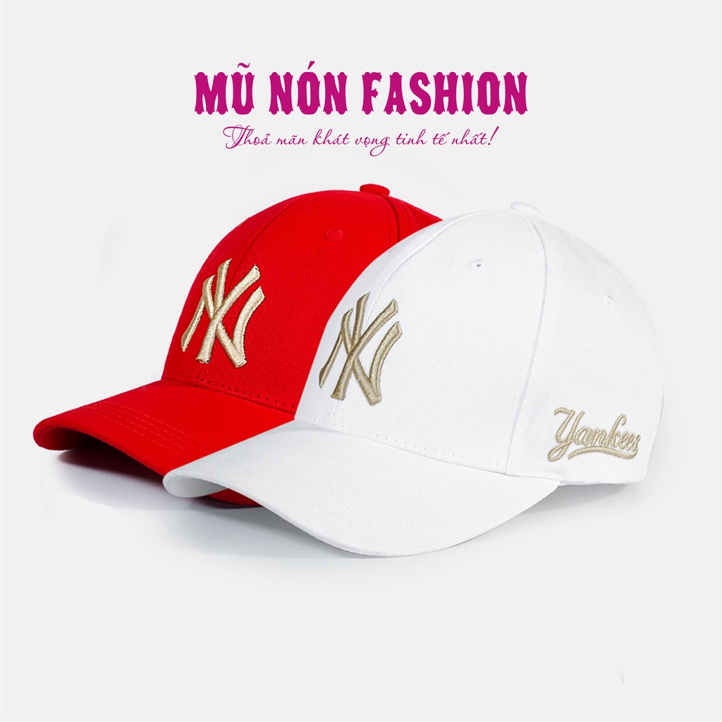 Mũ lưỡi trai NY - Nón nam nữ mlb thêu 3D cao cấp phong cách thời trang ulzzang NY01